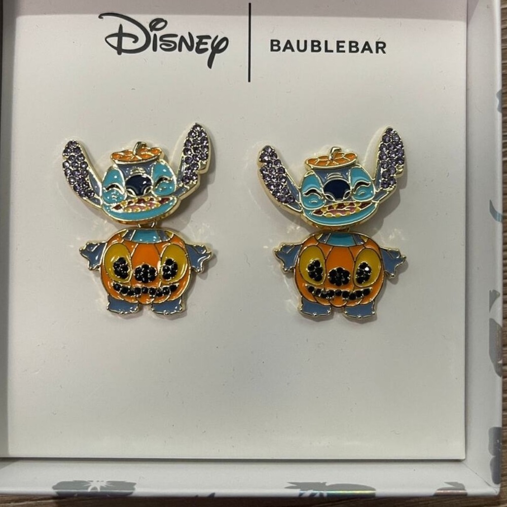 BaubleBar Disney Stitch Pumpkin Dangle Earrings - Picture 2 of 4